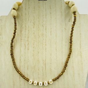 Beaded Mask Faith Lanyard